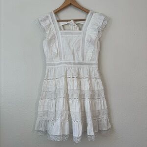 Dress Forum White Eyelet Lace Tiered dress
